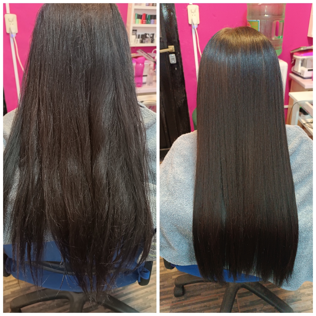 Resultado real de tratamiento capilar en Confía en el Proceso Beauty, Berazategui